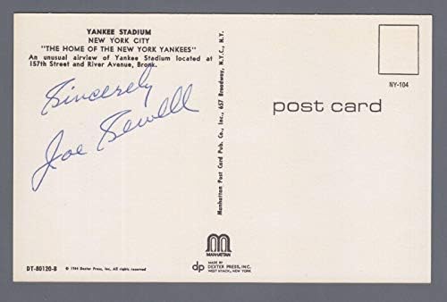 Пощенска картичка с автограф на Джо Сьюэлла Хофа с Голограммой B & E 1 - MLB Cut Signatures
