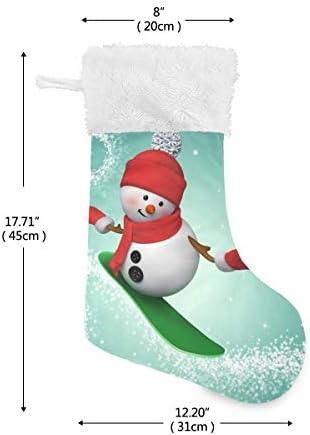 Коледни Чорапи ALAZA, Коледни Класически Персонални Декорации за Отглеждане в Голям размер за Семейни Тържества, декорация