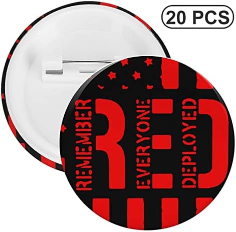 R. E. D Помни Всички Разгъната Червена Петък през Цялата Икона Бутон на Жени 2,3 Инча Брошка-Жени Етикет Украса Подарък