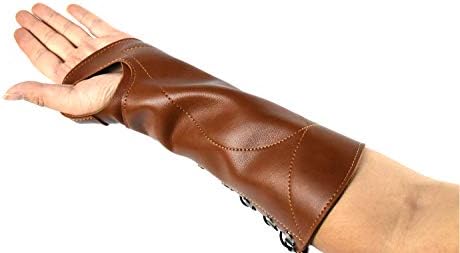 Windfulogo Изкуствена Кожа Стрелба с Лък Защита На Ръцете Защита за ръцете Скоба Дълъг Лък на Лов Стрелба