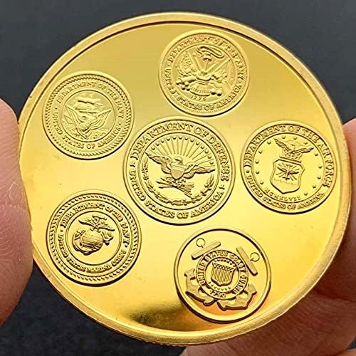 Американска Икона Пет Армии Сребърно Покритие Айде Са Подбрани Монета За Подарък Лъки Challenge Монети