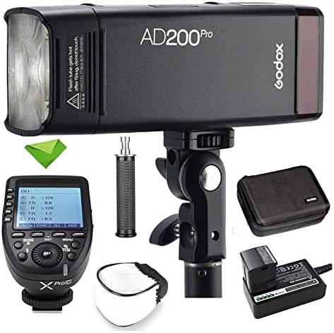 GODOX AD200 Pro AD200Pro 200Ws Стробоскопическая светкавица 2,4 G с/Xpro-C за камери на Canon, 1/8000 HSS, 500