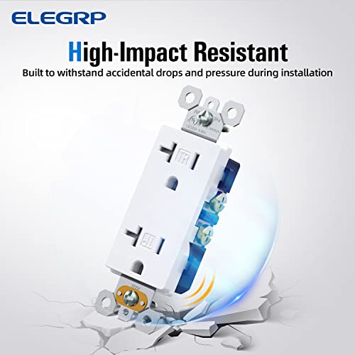 ELEGRP Лъскава Бяла, Изход за декориране на подложки, Устойчиви на сух Изход 20 Ампера, Електрически контакти,