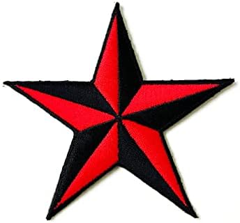 PL Червен Черен Знак на Морската Звезда, Символ на Междузвездни Ивици Шият с Железни Вышитую Приложението Икона Знак