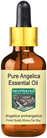 Devprayag Чисто Етерично масло ангелики (Angelica archangelica) със Стъклен капкомер, Дистиллированное пара 100 мл (3,38 унция)