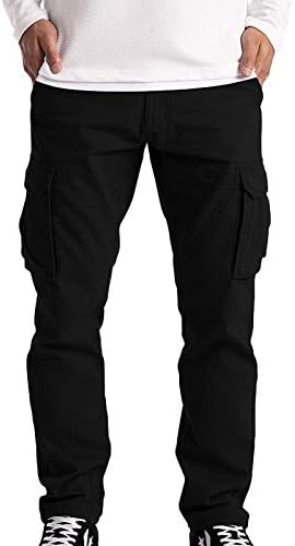 Най-новите мъжки панталони-карго, Дебнещ Обикновен Универсален прави Панталони, Стилни Ежедневни Дишащи Тела с Много
