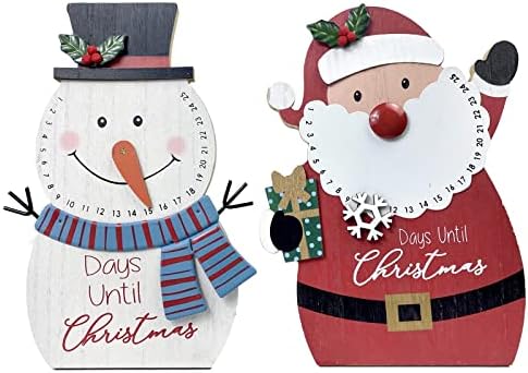 Eternhome 2 ОПАКОВАНЕ на Коледен Обратното Броене Дядо Коледа, Снежен човек Адвент Календар за Обратно Броене на Дните