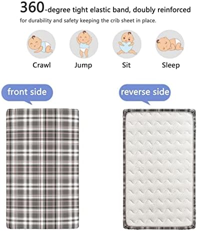 Кухненски Кърпи за детски легла в една клетка, Преносим мини-Чаршафи за легла от Ултра Мек материал-Чаршаф за матрак
