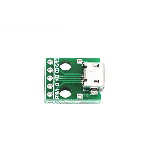 10шт Micro USB към DIP Адаптер 5pin Конектор-конектор Тип B ПХБ Конвертор pinboard 2.54