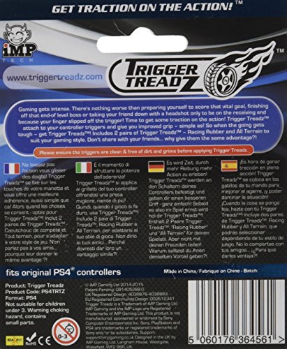 Snakebyte Trigger Treadz - Оригинална опаковка от 4 теми за PS4 - Мини дъвка за стартиране - PlayStation 4