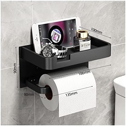HAIDINB Рафтове За съхранение на Душата, Без Перфорация Кутия За Съхранение на Хартия В Банята Рафтове За Тоалетна Хартия Тоалетна-Часова