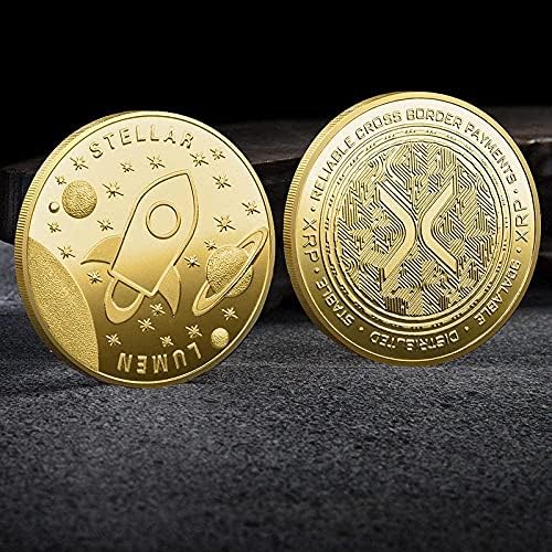 Монета, Позлатена Сребърна Цифров Виртуална Монета XRP Монета Криптовалюта 2021 са подбрани Монета Ограничена
