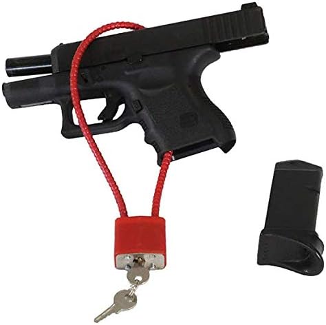 Защитно заключване на пистолета КПР 15 Със стоманена тросом Оранжев цвят, съответстващ на изискванията на Калифорния и