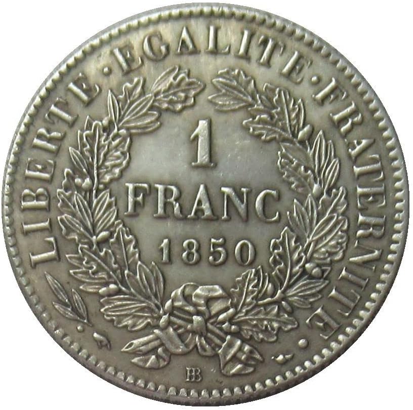 1 Франк 1849, 1850 Френски франк Чуждестранна Копирни Монета