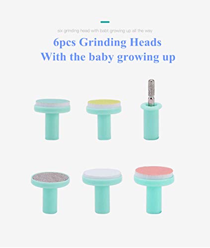 Електрическа Пила-Машинка за детски нокти с подсветка - 6 Шлифовъчни Глави, Безопасни нокторезачки, Комплект
