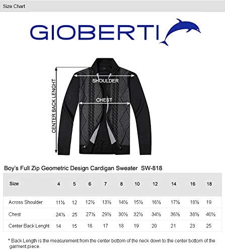 Лек Пуловер-жилетка с геометричен модел Gioberti за деца и момчета с цип