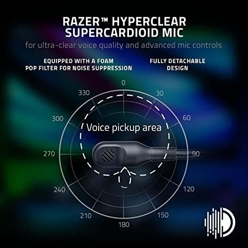 Безжична детска слушалки Razer BlackShark V2 Pro: Съраунд звук THX 7.1, подвижни микрофона, За PC, Mac, PS4, PS5, Switch