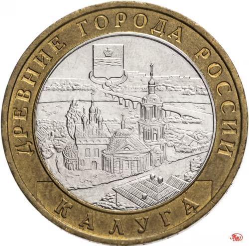 Монети, деноминирани 10 рубли 2009 г., Възпоменателна монета, посветена на Древните градове на Русия - Калуга. 10 Рубли,