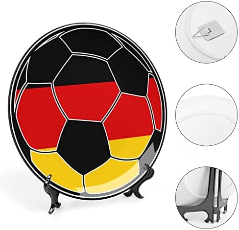 Немски Футбол Публикува Декоративна Купа от Костен Порцелан Кръгли Тарелками с Поставка за Дисплей за Домашен