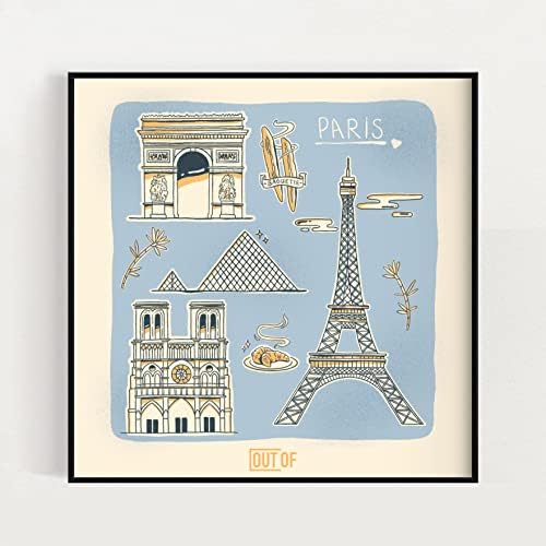 Разпечатки ОТ Париж, Градски Плакат на Париж, Подарък Париж, Декор Франция, Стенно изкуство, Начало Декор, Гоблени