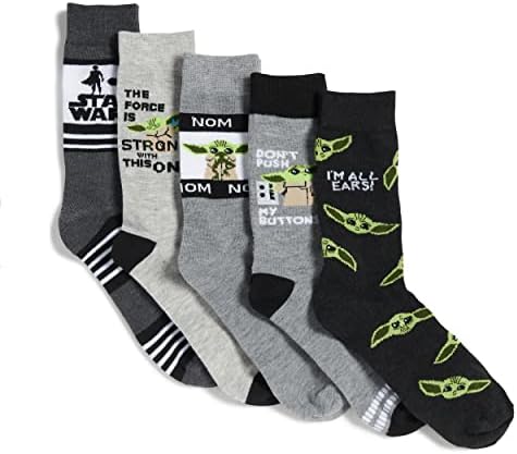 МЕЖДУЗВЕЗДНИ ВОЙНИ мъжки Мандалорианские Чорапи 5 Опаковки За екипажа