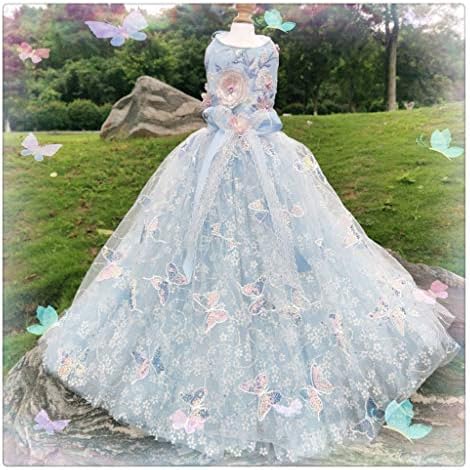 FEGOCLT Лятна рокля за домашни любимци с цвете Маргаритки, Сватбена рокля, Лятна рокля, Пола с многолистным цвете,