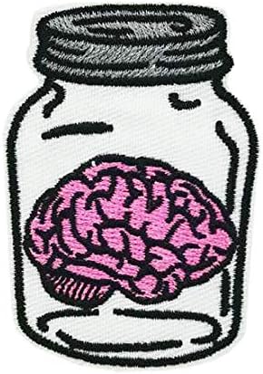 Мозъка в Банката, на Бродирани Желязо Нашивке Holloween, Креативен Подарък Раница в стил Деко, Жени