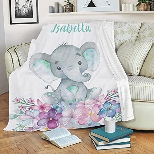 Индивидуални одеяла със Слон, Детско Одеало за получаване на Одеяла за по-малките момичета И момчета от Мек Отвътре A1622