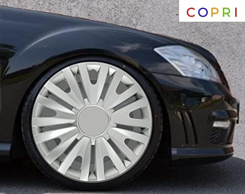 Комплект Copri от 4 Джанти Накладки 14-Инчов Сребрист цвят, Защелкивающихся на Главината, Подходящ За Honda Civic