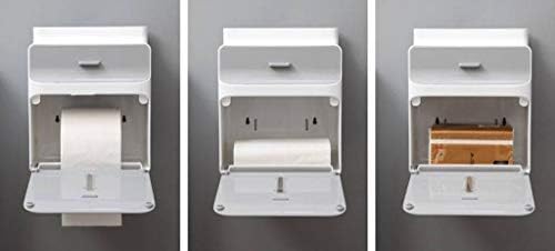 Притежателят на Тоалетна Ролка FXBZA Стенен Държач за Тоалетна Хартия с Рафтове За Съхранение на Поставка за Притежателя на
