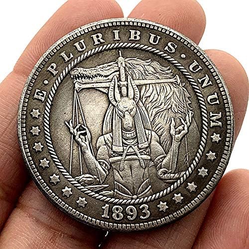 Копирна Монета 1893 Година Лутане Монета Вълк Куче, Коза Везни Любима Монета Възпоменателна Монета Сребърно Покритие