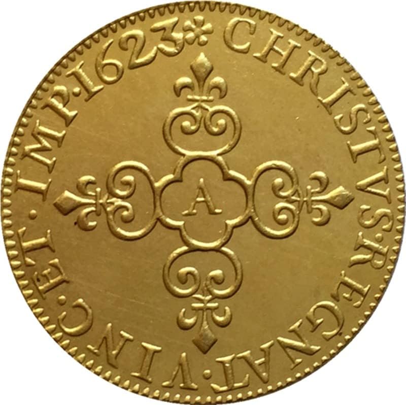 QINGFENG 24 Френски монети С Различна Дата От Чиста Мед Антични Сребърни Доларови Монети Събиране на Занаятите