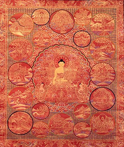 Животът Майстори върху платно - Тибетски будист - Тибетски живопис Тханка