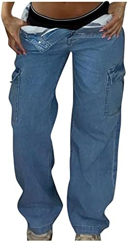 Дамски Панталони-Карго, плътно Прилепнали панталони, Панталони със Средна засаждане, Панталони с Копчета и