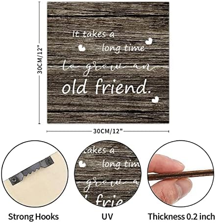 Дървена Табела Tollyee с Надпис Цитат на Приятелство, Изисква много време, за да Растат Стари Приятели Стенни Художествена