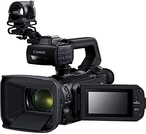 Професионална видеокамера Canon XA55 4K UHD в комплект със 7-инчов монитор Lilliput Full HD, мек калъф за носене, (2) карти