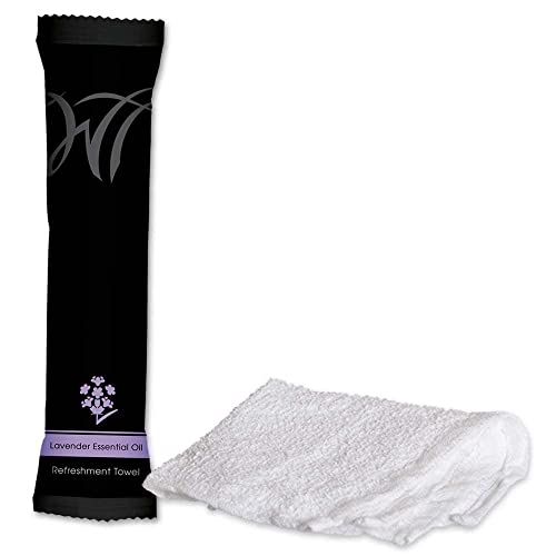 Услуги бели кърпи Мокри Памучни кърпи с размери 8 х 8 инча в индивидуална опаковка - Лавандулово без мирис