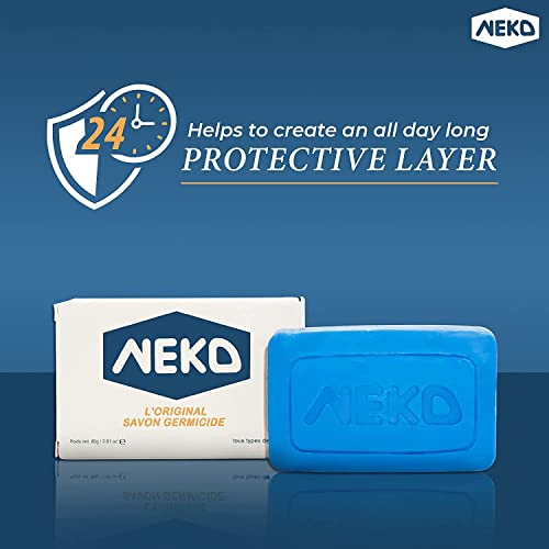 Бактерициден сапун Neko | 2,82 унция / 80 г | Дезинфектант за ръце | Семейно сапун, Стара Традиционна рецепта,