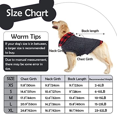 Пуловер за кучета IKIPUKO, Пуловер, за Кучета с отвор за каишка, Пуловер, за Кучета, Трикотаж, Мек Вязаный Пуловер