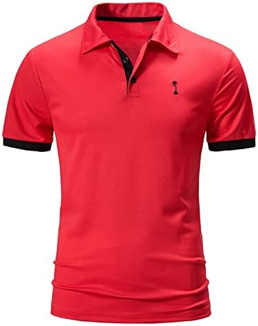 NIDIE Мъжки Golf, Polo Muscle Бизнес Риза За Голф с къс ръкав, Памучни Ризи За Голф, Поло с Базов Дизайн