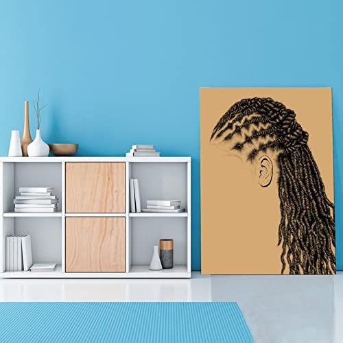 GCOYOZD Африкански Къдрава Коса Фризьорски салон Hairstyle Салон за Красота Плакат с Изображение Платно Картина Стенен