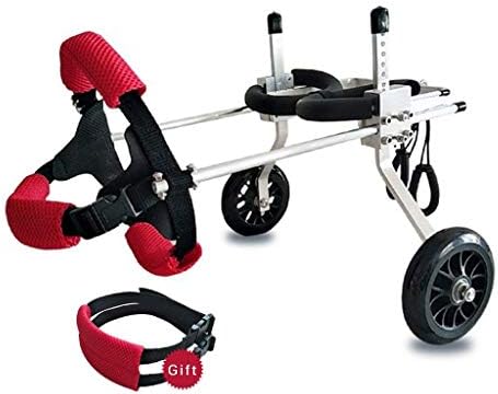 Стол-каталка за домашни любимци, с метална рамка, Регулируеми инвалидни колички за кучета, Колела за упражнения за животни,