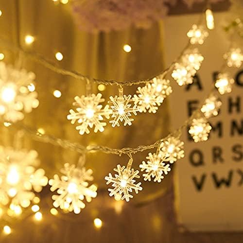 XIAOHESHOP Коледни Гирлянди Приказни Светлини Снежинки Светлини Приказни Светлини LED за Коледни Светлини Сватбена
