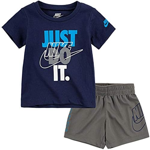 Тениска с логото на Nike Little Boy ' s JDI Outline и Кратък комплект