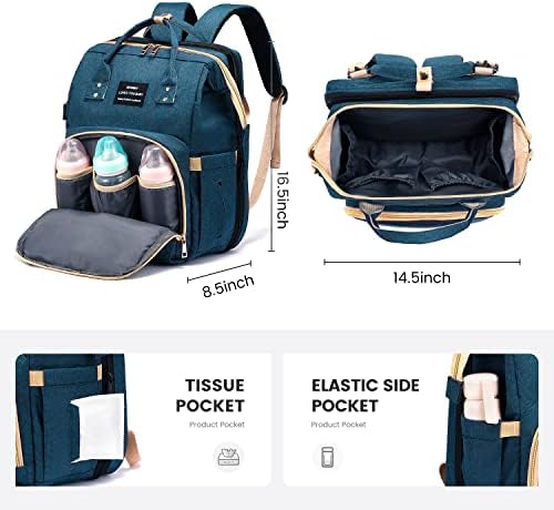 Раница-чанта за памперси REPIG, Многофункционални Чанти за бебешки Пелени за момчета и Момичета, Лаптоп Раница За пътуване,