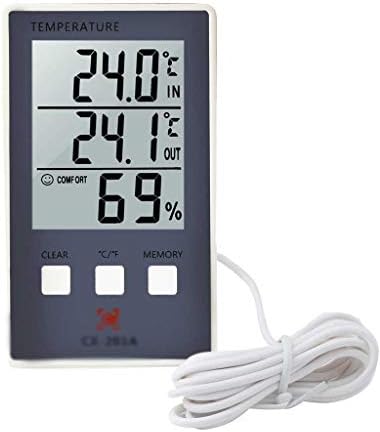 UXZDX CUJUX Цифров Термометър, Влагомер за Измерване Влажността на Температурата в закрито на открито C/F LCD