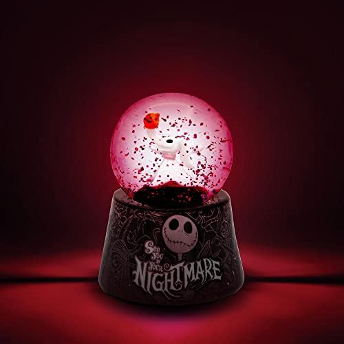 Дисни The Nightmare Before Christmas Zero 3-Инчов Мини-Снежна топка с подсветка и Переливающимися пайети