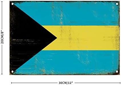 Бахамските Острови Реколта Стенни Метална Табела Багамский Флаг Лидице Знак Ретро Метален Плакат на Националния Флаг Ретро