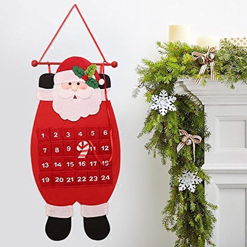 Коледа 2017 Адвент Календар Занаят Дядо Коледа, Снежен Човек Окачен Декор На Коледно Украшение, Висулка (Цвят: