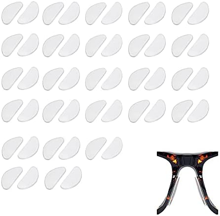 Gizhome 25 Чифта Очила, Носа облицовка за Очила, Самозалепващи Силиконови Мини носа облицовка за Очила, Слънчеви